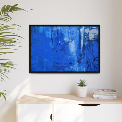 Tableau Beaux Arts Bleu Intense "Série Sign Collections" / Toile encadrée sur caisse américaine