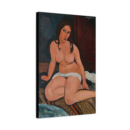 Seated Nude (1917)  by Amedeo Modigliani / Reproduction Fine Art sur Toile / Flanc Large Epaisseur 3.2 cm - 1.25 inch