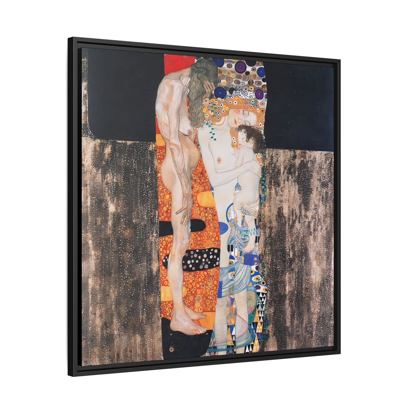 The Three Ages of the Woman (1905) by Gustav Klimt / Toile encadrée sur caisse américaine