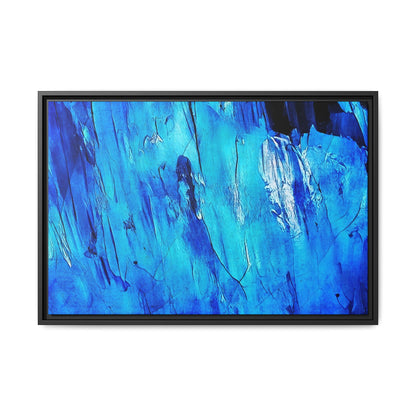 Tableau Intemporel Bleu Electrique "Série Sign Collections" / Toile encadrée sur caisse américaine