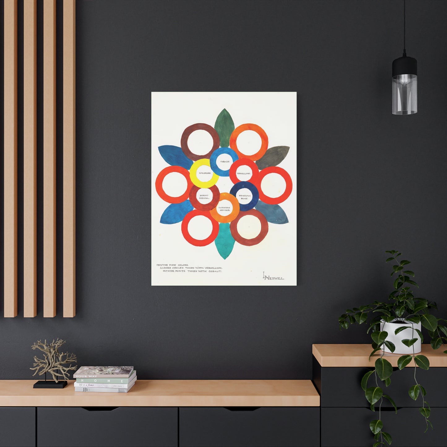 Centre Pure Colors (ca 1900) by Elizabeth A. Nedwill / Reproduction Fine Art sur Toile /  Epaisseur 3.2 cm - 1.25 inch