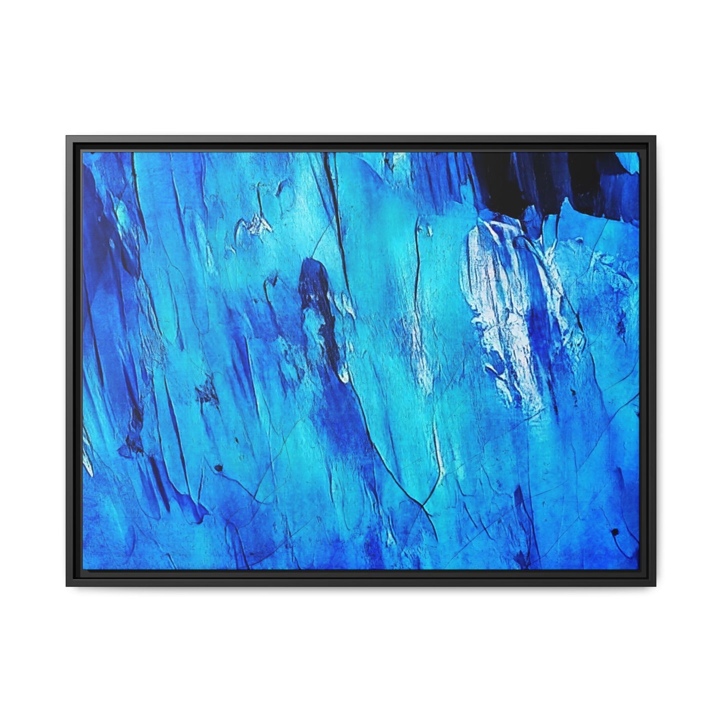 Tableau Intemporel Bleu Electrique "Série Sign Collections" / Toile encadrée sur caisse américaine