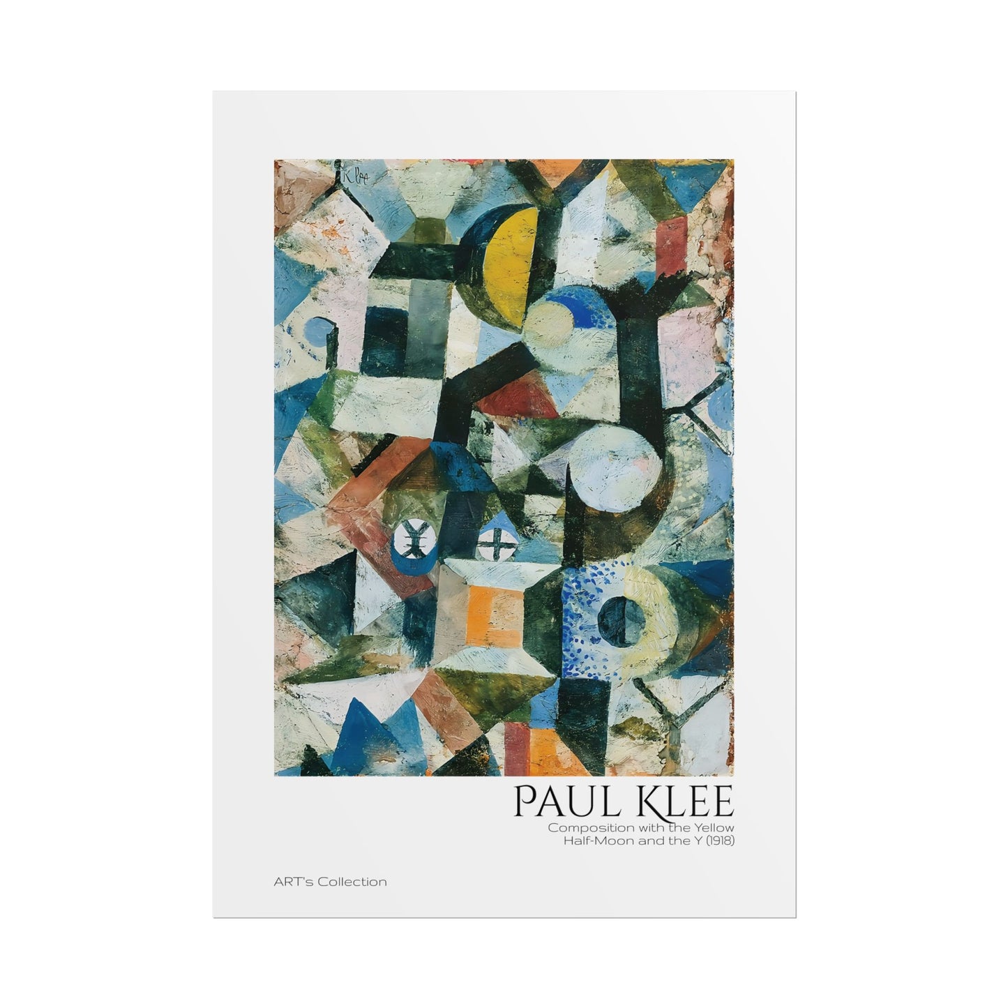 Composition with the Yellow Half-Moon and the Y (1918) by Paul Klee / Affiche imprimée - Série ART's Collection