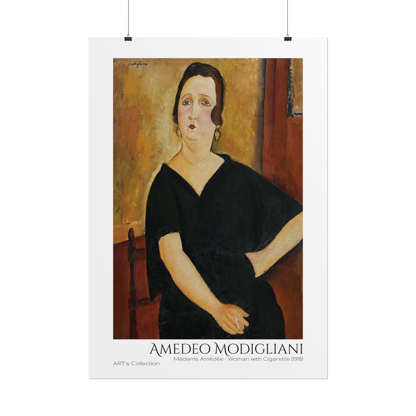Madame Amédée - Woman with Cigarette (1918)  by Amedeo Modigliani / Affiche imprimée - Série ART's Collection