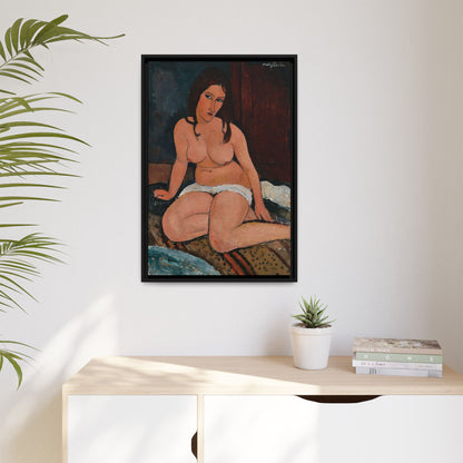 Seated Nude (1917) by Amedeo Modigliani / Toile encadrée sur caisse américaine