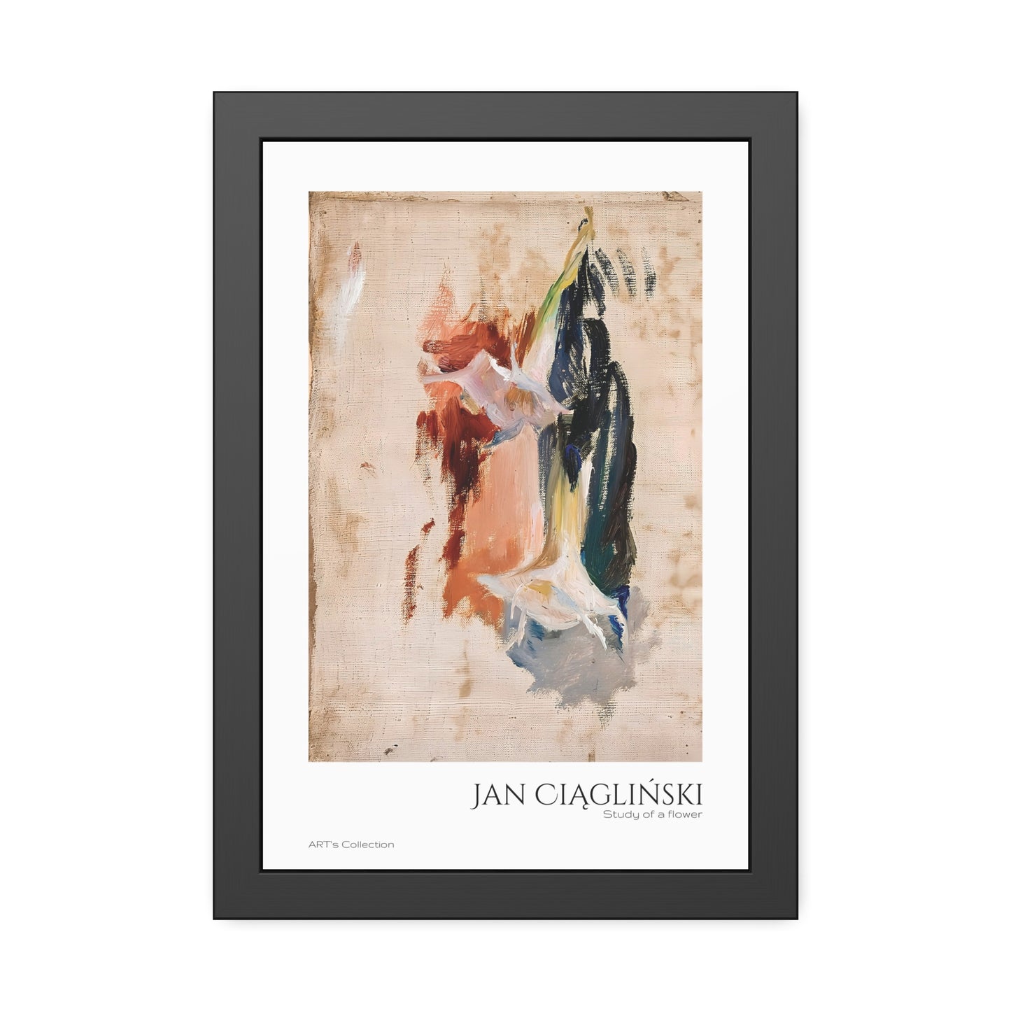 Study of a flower by Jan Ciaglinski  / Affiche Encadrée série ART's Collection