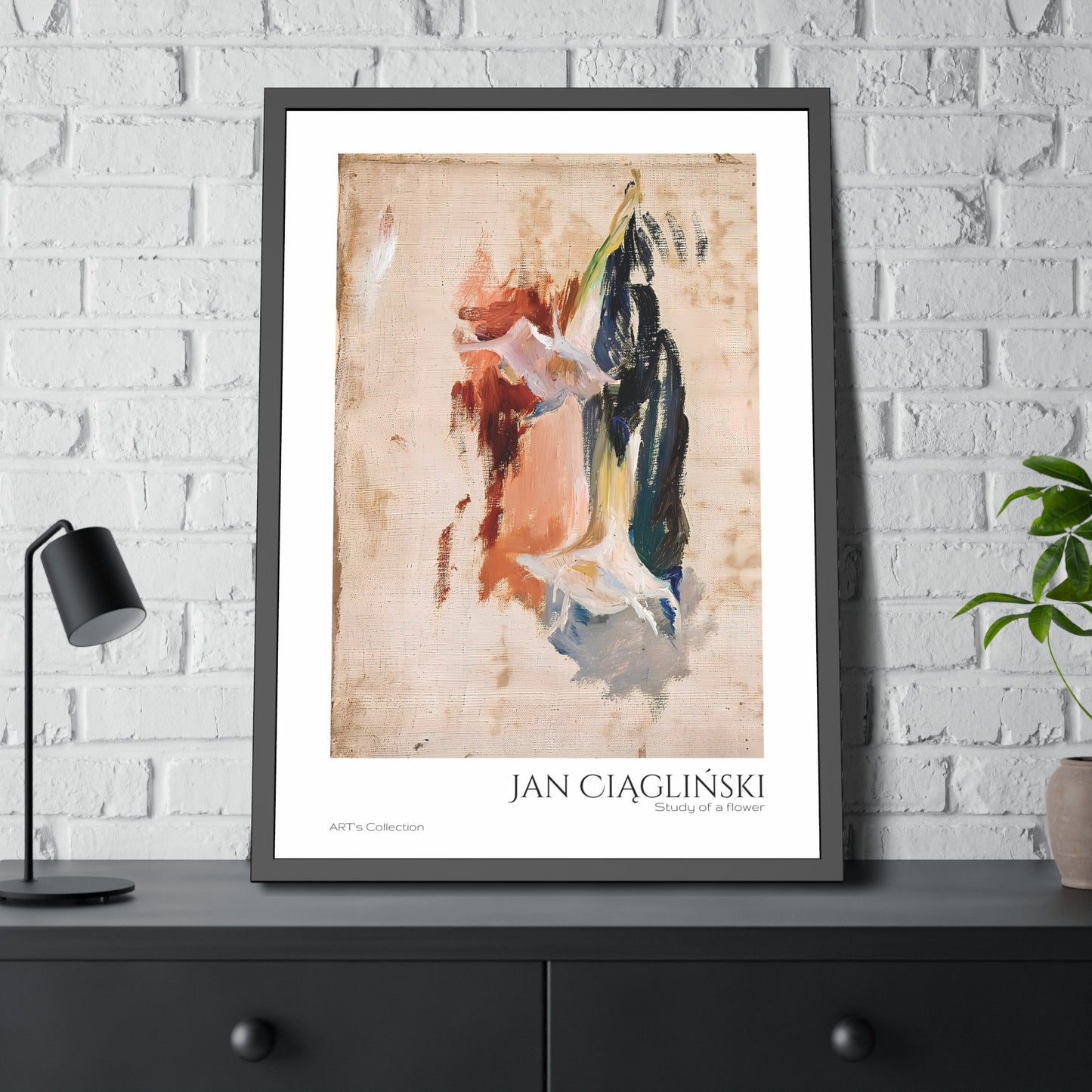 Study of a flower by Jan Ciaglinski  / Affiche Encadrée série ART's Collection
