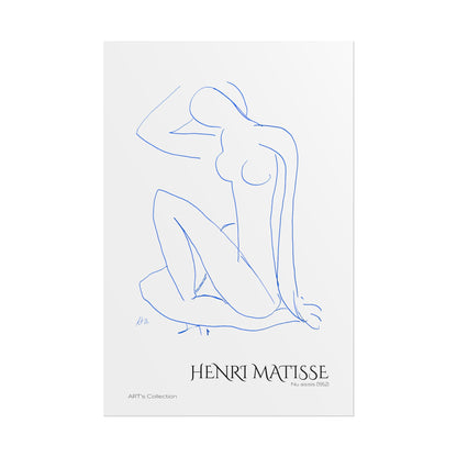 Nu assis (1952) version bleue by Henri Matisse / Affiche imprimée - Série ART's Collection