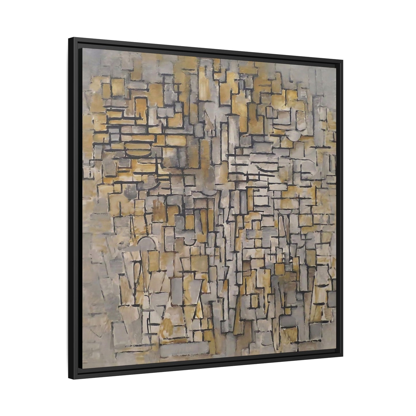 Tableau Numéro 2 Composition VII (1913) by  Piet Mondrian  / Toile encadrée sur caisse américaine