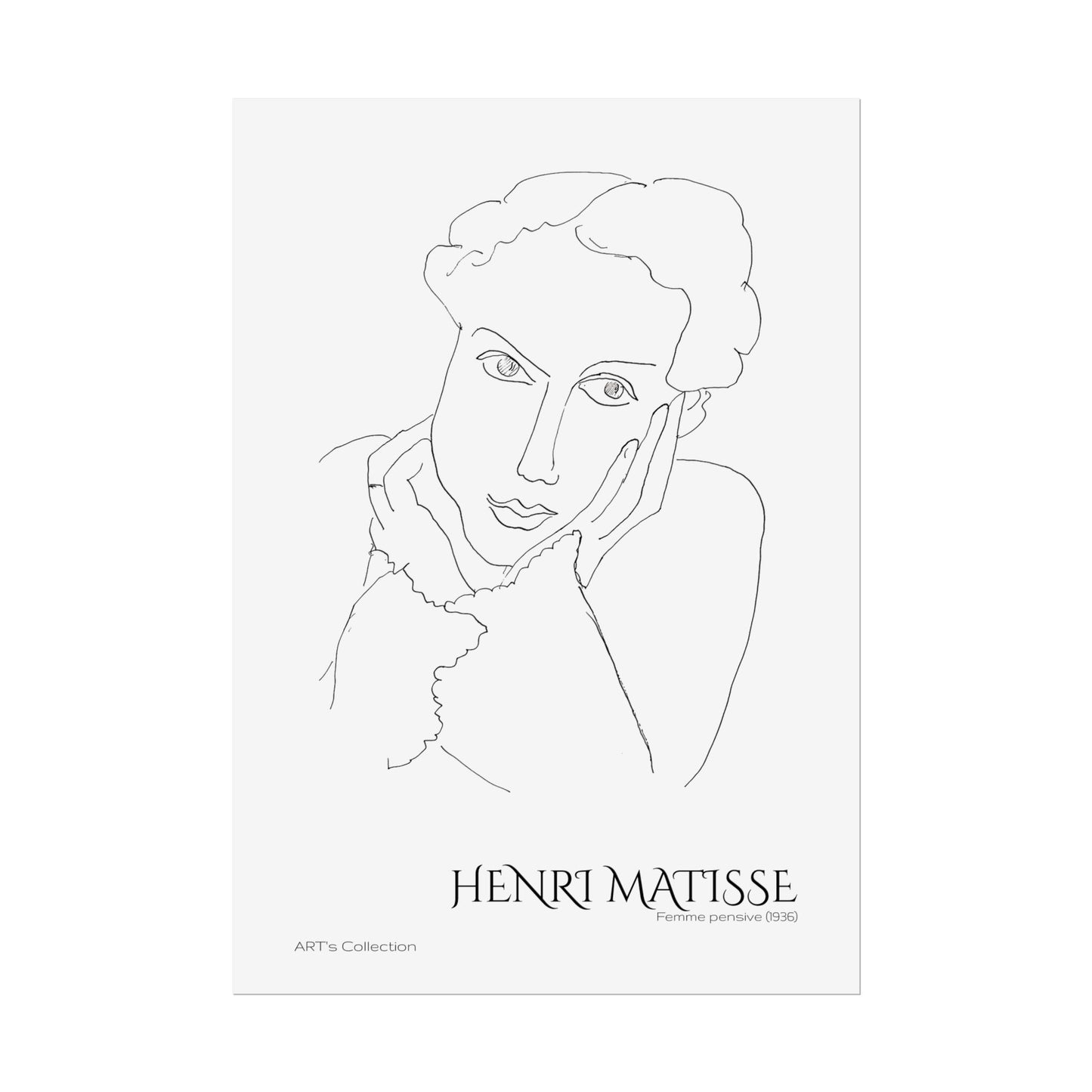 Femme pensive (1936) by Henri Matisse / Affiche imprimée - Série ART's Collection