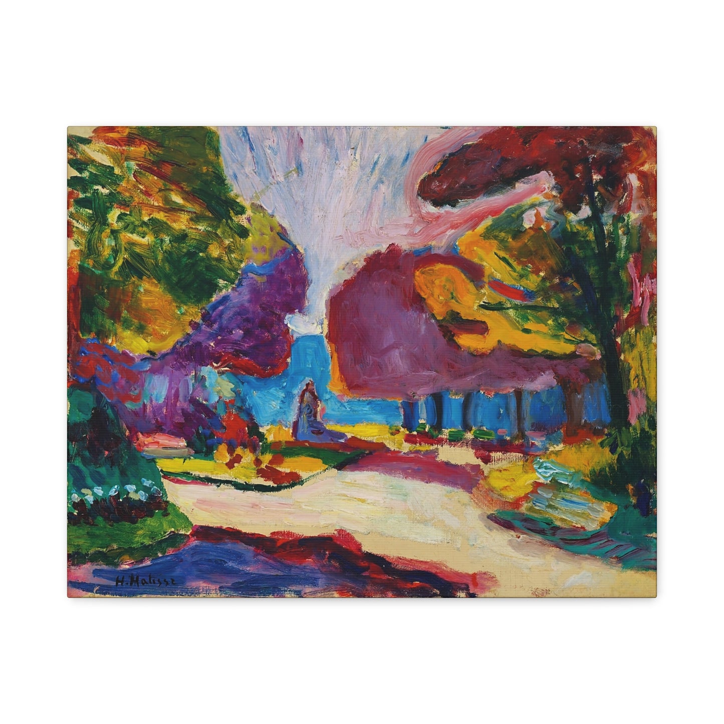 Jardin du Luxembourg, Paris (1902) by Henri Matisse / Reproduction Fine Art sur Toile / Flanc Large Epaisseur 3.2 cm - 1.25 inch