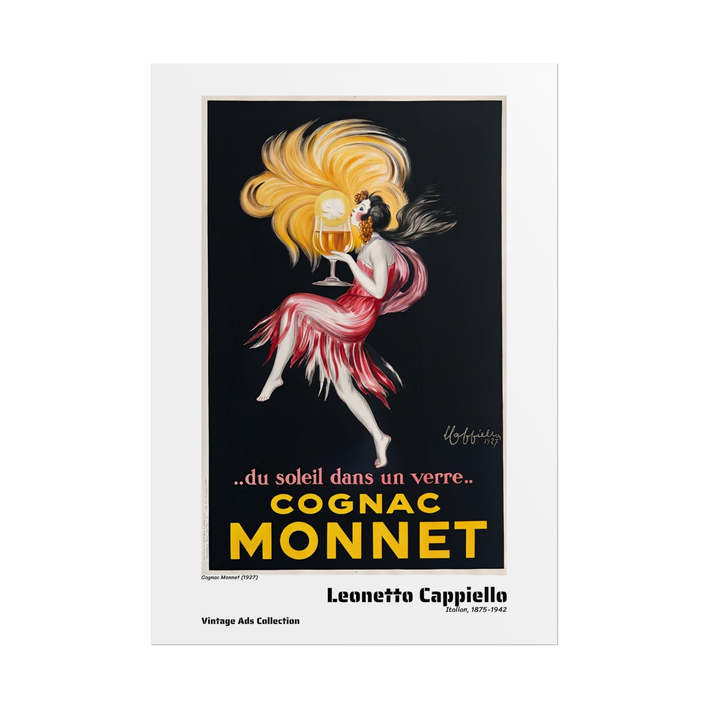 Cognac Monnet (1927) by Leonetto Cappiello / Affiche imprimée - Série Vintage Ads Collection