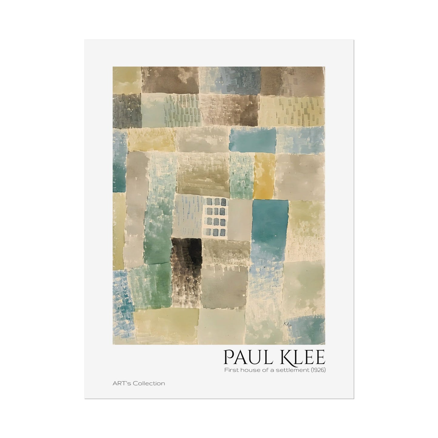 First house of a settlement (1926)  by Paul Klee / Affiche imprimée - Série ART's Collection