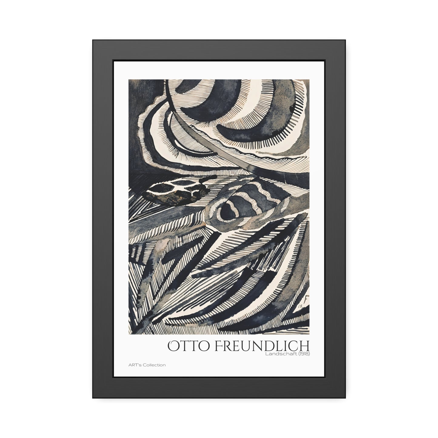 Landschaft (1918) by Otto Freundlich  / Affiche Encadrée série ART's Collection
