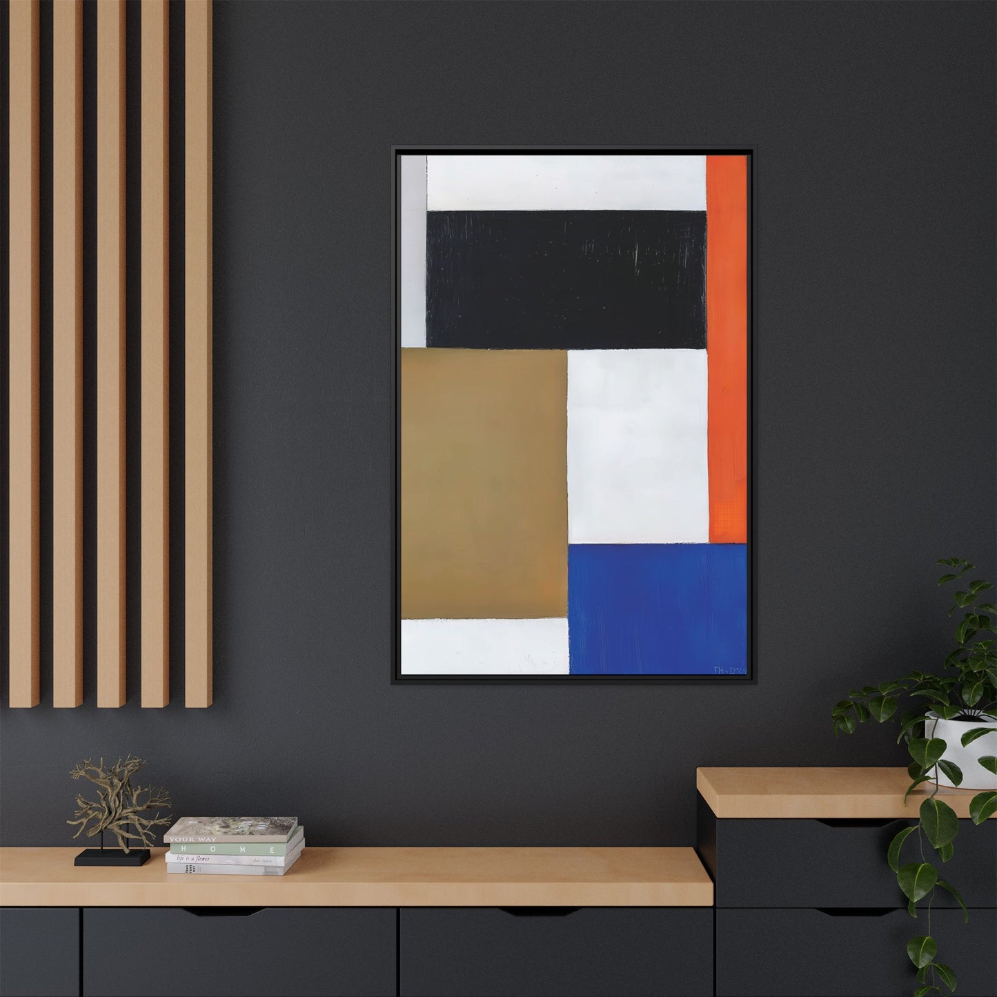 Composition (1923-1924) by Theo van Doesburg  / Toile encadrée sur caisse américaine