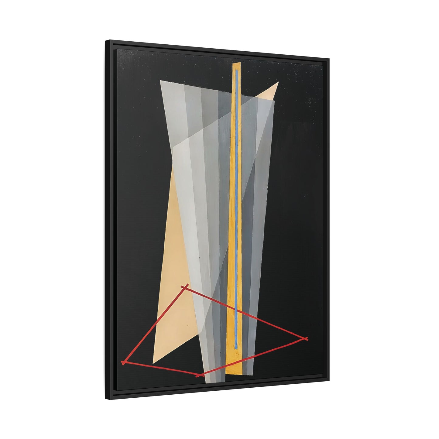 Construction (1922) by László Moholy-Nagy  / Toile encadrée sur caisse américaine