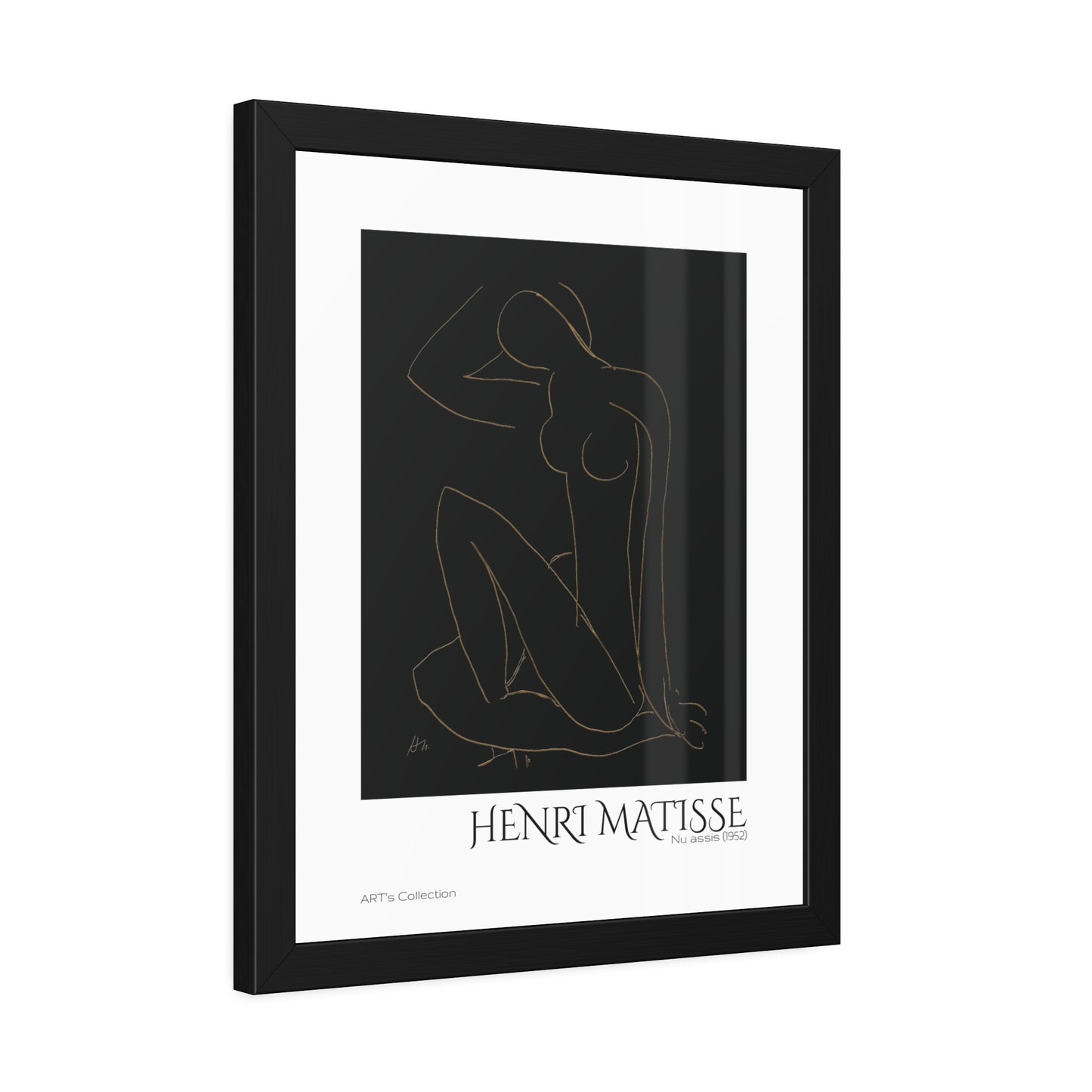 Nu assis (1952) by Henri Matisse version imposition / Affiche Encadrée série ART's Collection