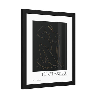 Nu assis (1952) by Henri Matisse version imposition / Affiche Encadrée série ART's Collection