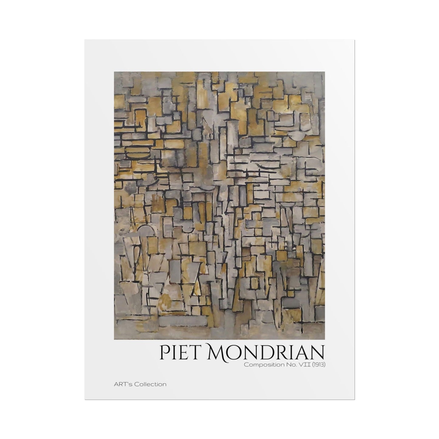 Tableau No. 2, Composition No. VII (1913) by Piet Mondrian / Affiche imprimée - Série ART's Collection