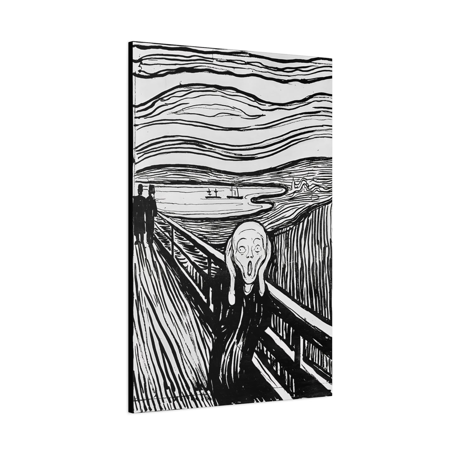 The Scream (1895) by Edvard Munch / Reproduction Fine Art sur Toile / Epaisseur 3,2cm - 1'25 po