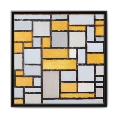 Composition with Grid 1 (1918) by Piet Mondrian  / Toile encadrée sur caisse américaine