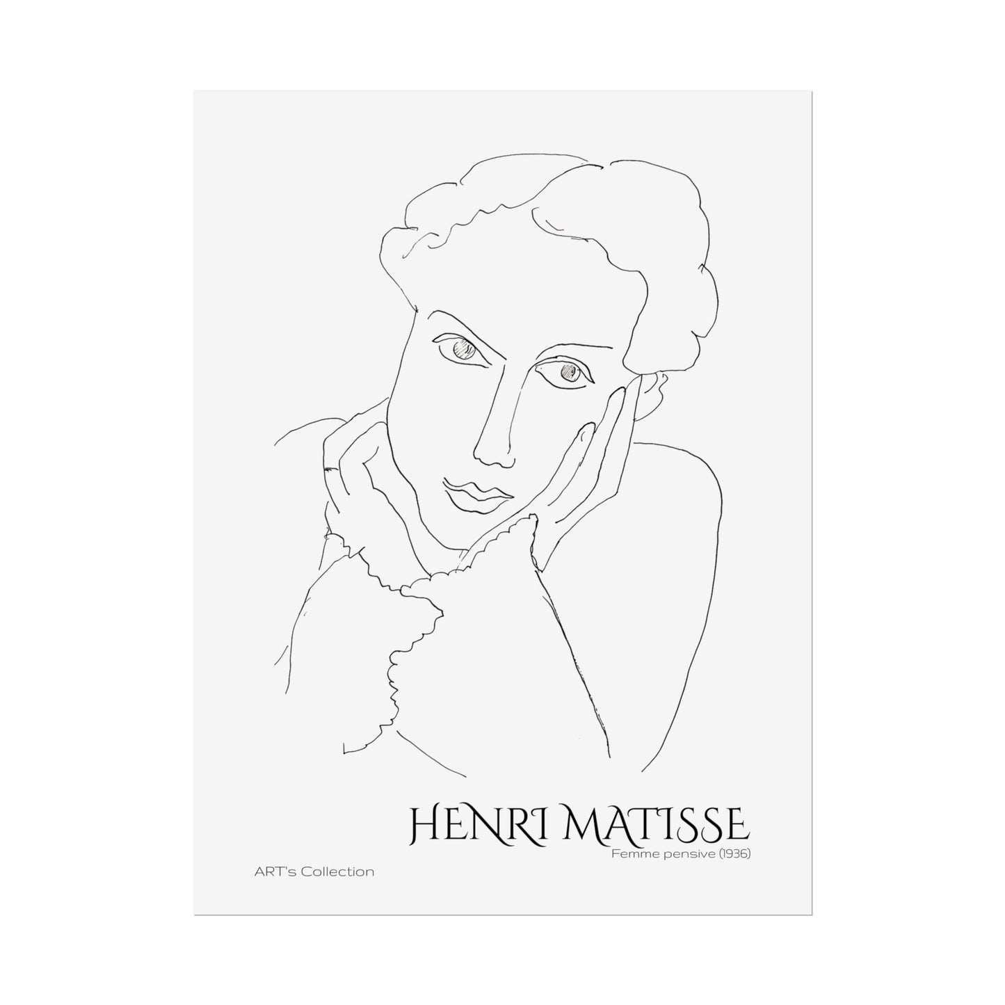 Femme pensive (1936) by Henri Matisse / Affiche imprimée - Série ART's Collection