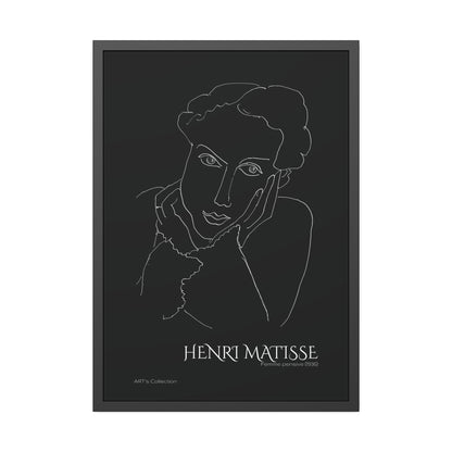 Femme pensive (1936) black édition by Henri Matisse / Affiche Encadrée série ART's Collection