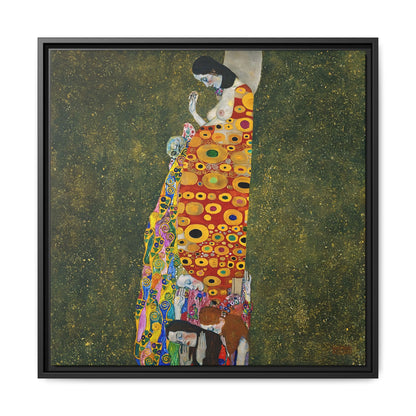 Hope, II (1907 - 1908) by Gustav Klimt / Toile encadrée sur caisse américaine