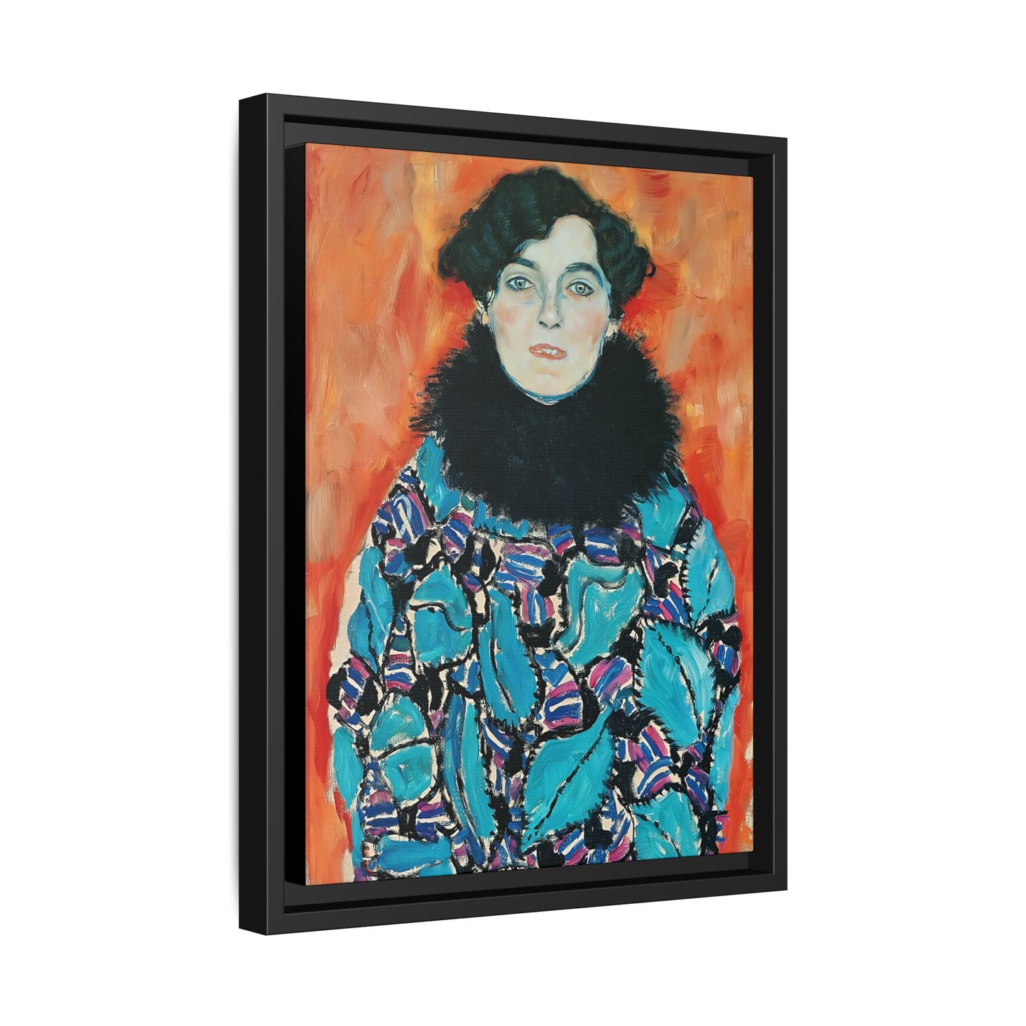 Johanna Staude (1917) by Gustav Klimt  / Toile encadrée sur caisse américaine