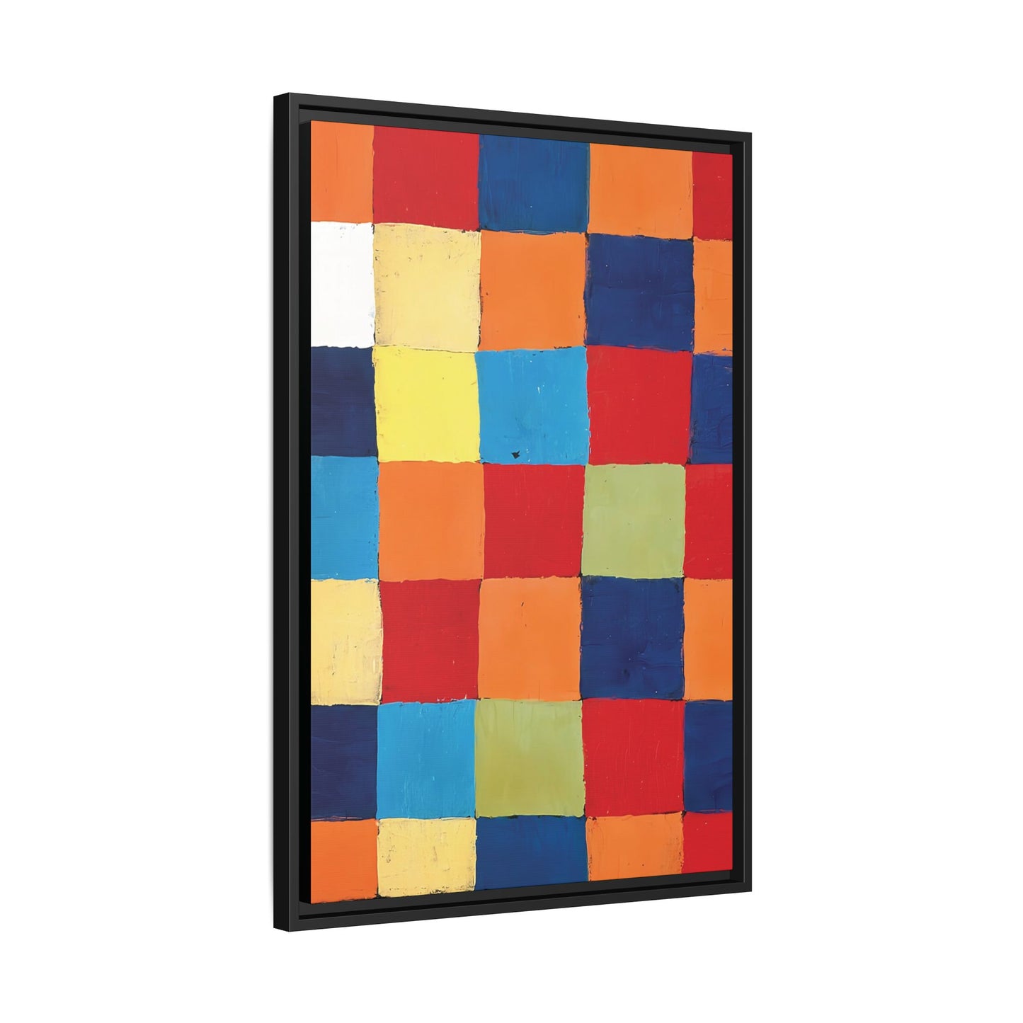 Color chart Qu1 (1930) by Paul Klee / Toile encadrée sur caisse américaine