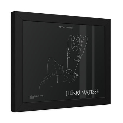 Odalisque, Nice (1931) black édition by Henry Matisse  / Affiche Encadrée série ART's Collection