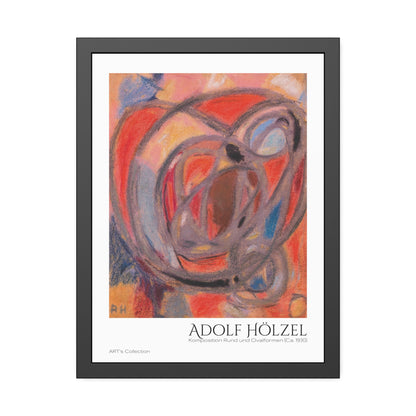 Komposition Rund- und Ovalformen (Ca. 1930) by Adolf Hölzel  / Affiche Encadrée série ART's Collection