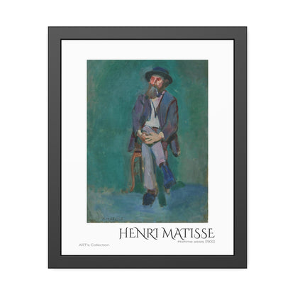Homme assis (1900) by Henri Matisse  / Affiche Encadrée série ART's Collection