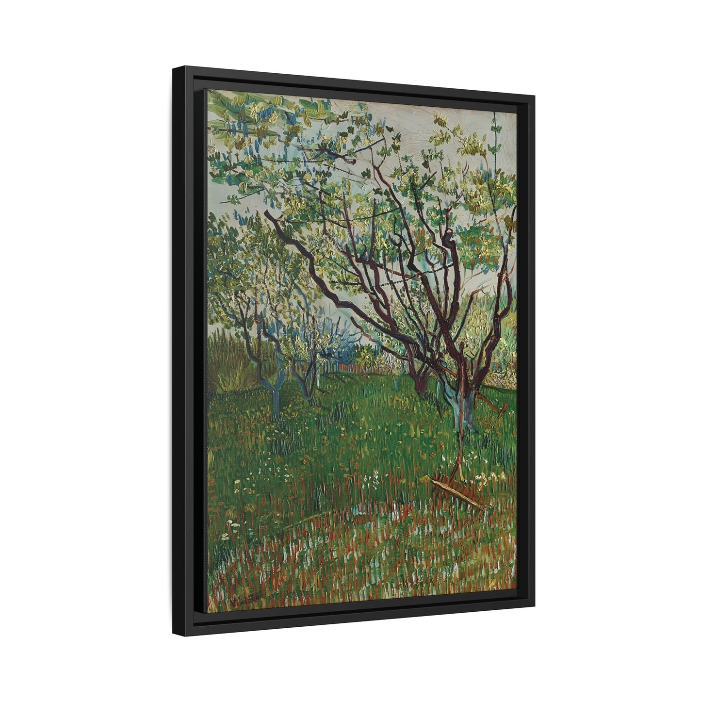 The Flowering Orchard (1888) by Vincent van Gogh / Toile encadrée sur caisse américaine