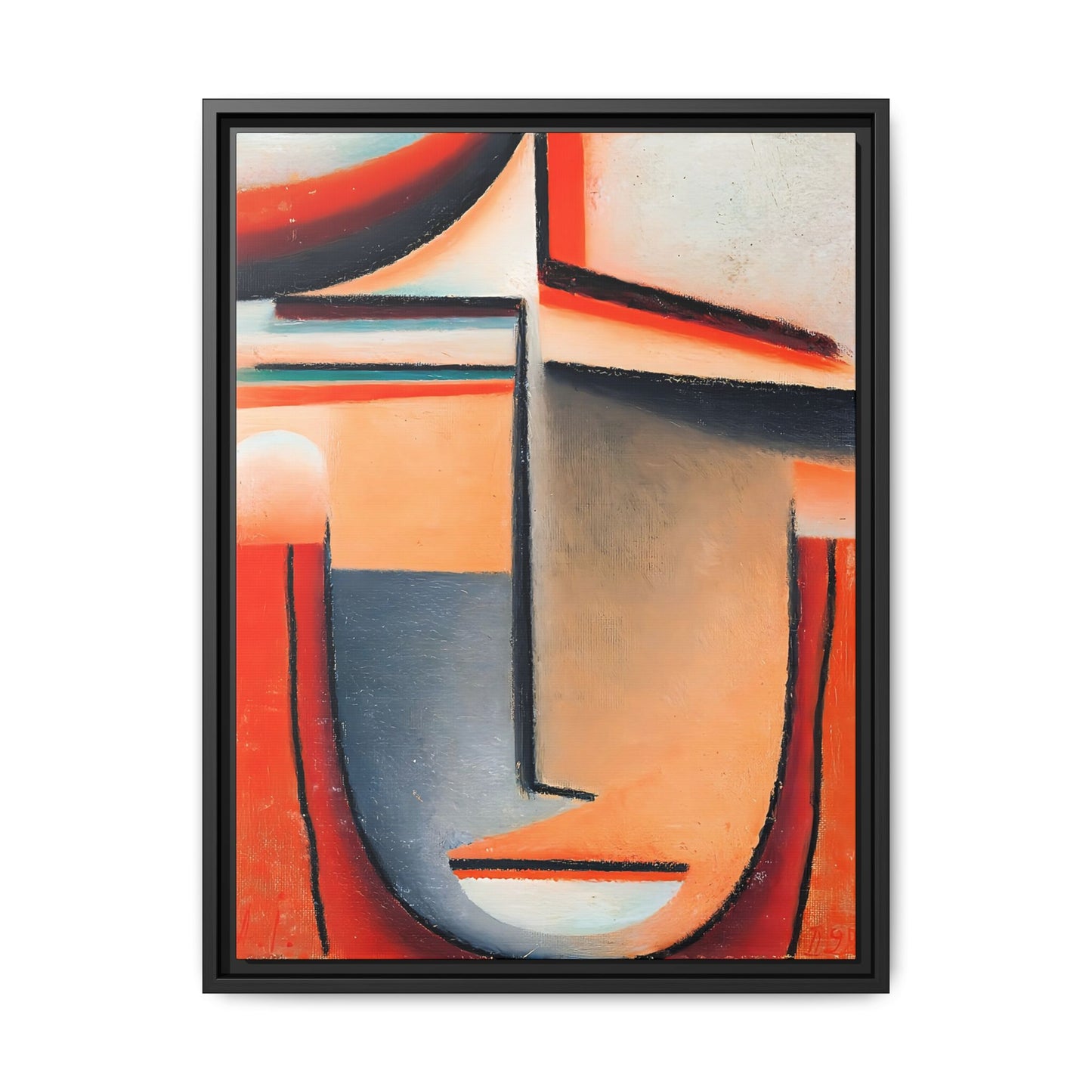 Abstract Head -Tragic (1928) by Alexej von Jawlensky  / Toile encadrée sur caisse américaine