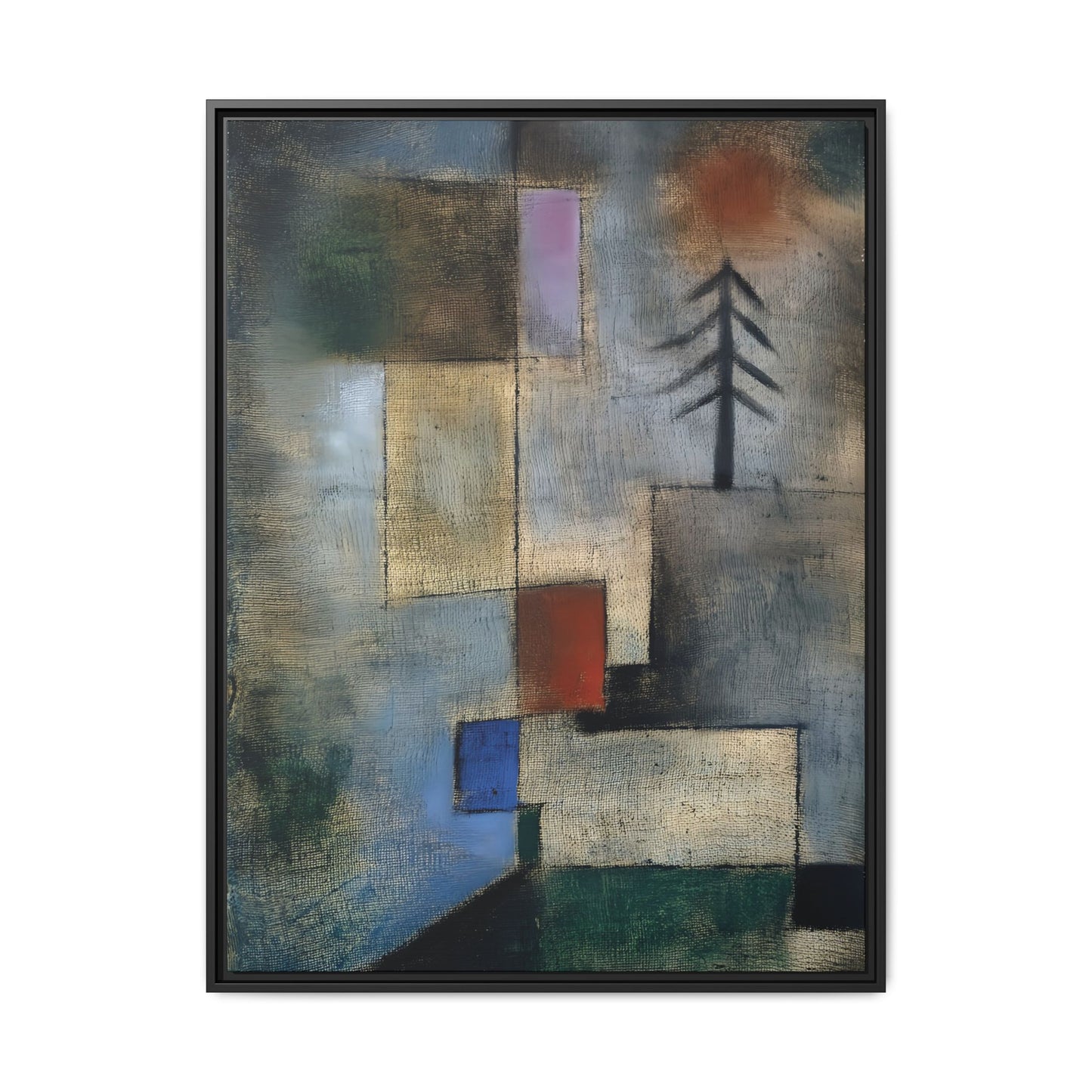 Small Picture of Fir Trees (1922) by Paul Klee / Toile encadrée sur caisse américaine