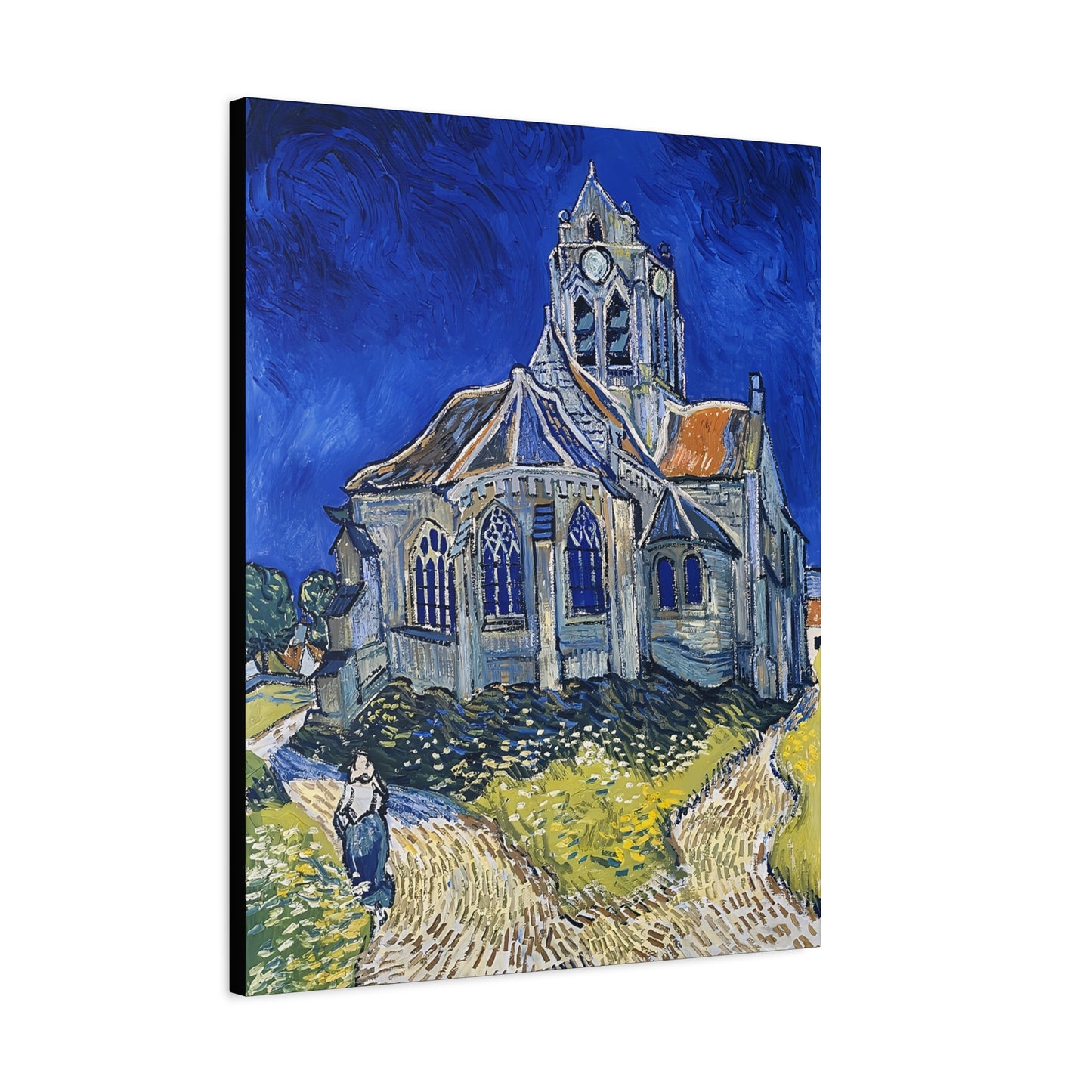 The Church in Auvers-sur-Oise (1890)  by Vincent van Gogh  / Reproduction Fine Art sur Toile / Epaisseur 3,2cm - 1'25 po