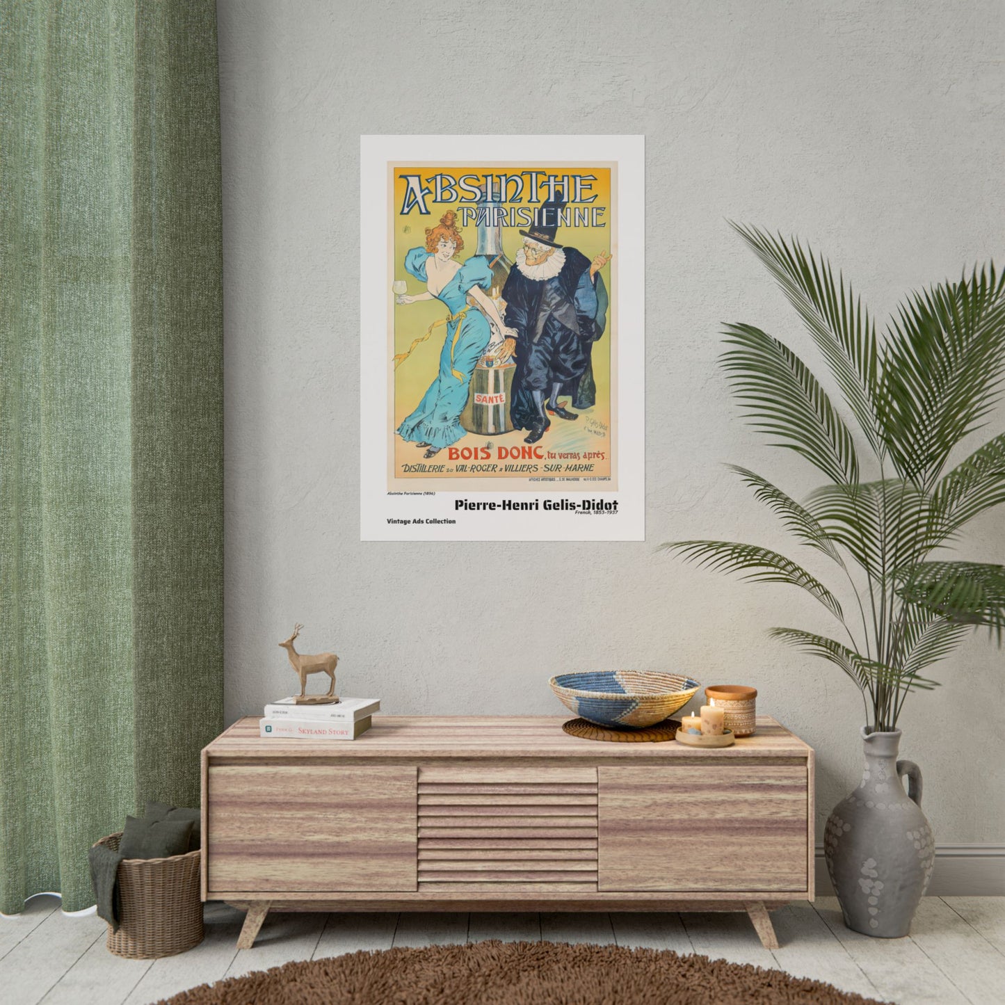 Absinthe Parisienne (1896) by Pierre-Henri Gelis-Didot / Affiche imprimée - Série Vintage Ads Collection