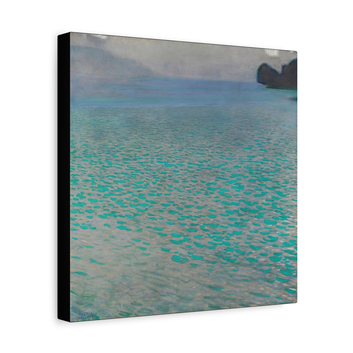 Attersee (1900) by Gustav Klimt / Reproduction Fine Art sur Toile / Flanc Large Epaisseur 3.2 cm - 1.25 inch