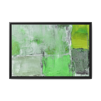 Tableau Beaux Arts Vert Emeraude "Série Sign Collections" / Toile encadrée sur caisse américaine