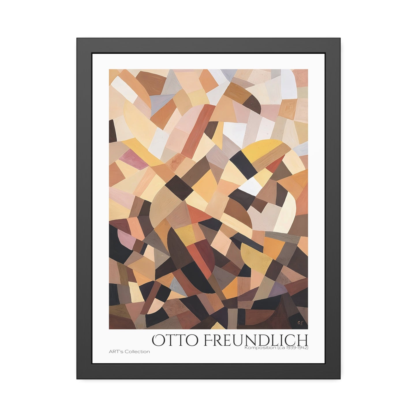 Komposition (ca 1939-1942) by Otto Freundlich  / Affiche Encadrée série ART's Collection