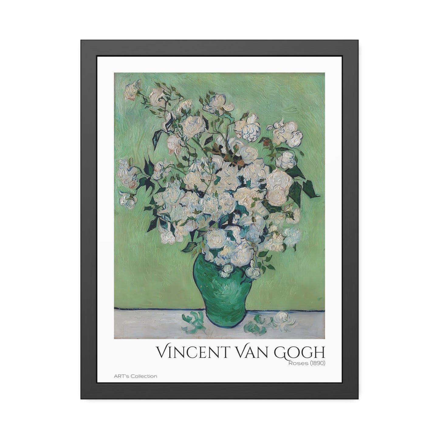 Roses (1890) by Vincent Van Gogh / Affiche Encadrée série ART's Collection