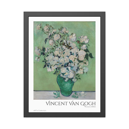 Roses (1890) by Vincent Van Gogh / Affiche Encadrée série ART's Collection