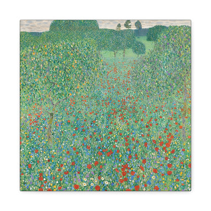 Blühender Mohn Mohnwiese (1907) by Gustav Klimt / Reproduction Fine Art sur Toile / Flanc Large Epaisseur 3.2 cm - 1.25 inch
