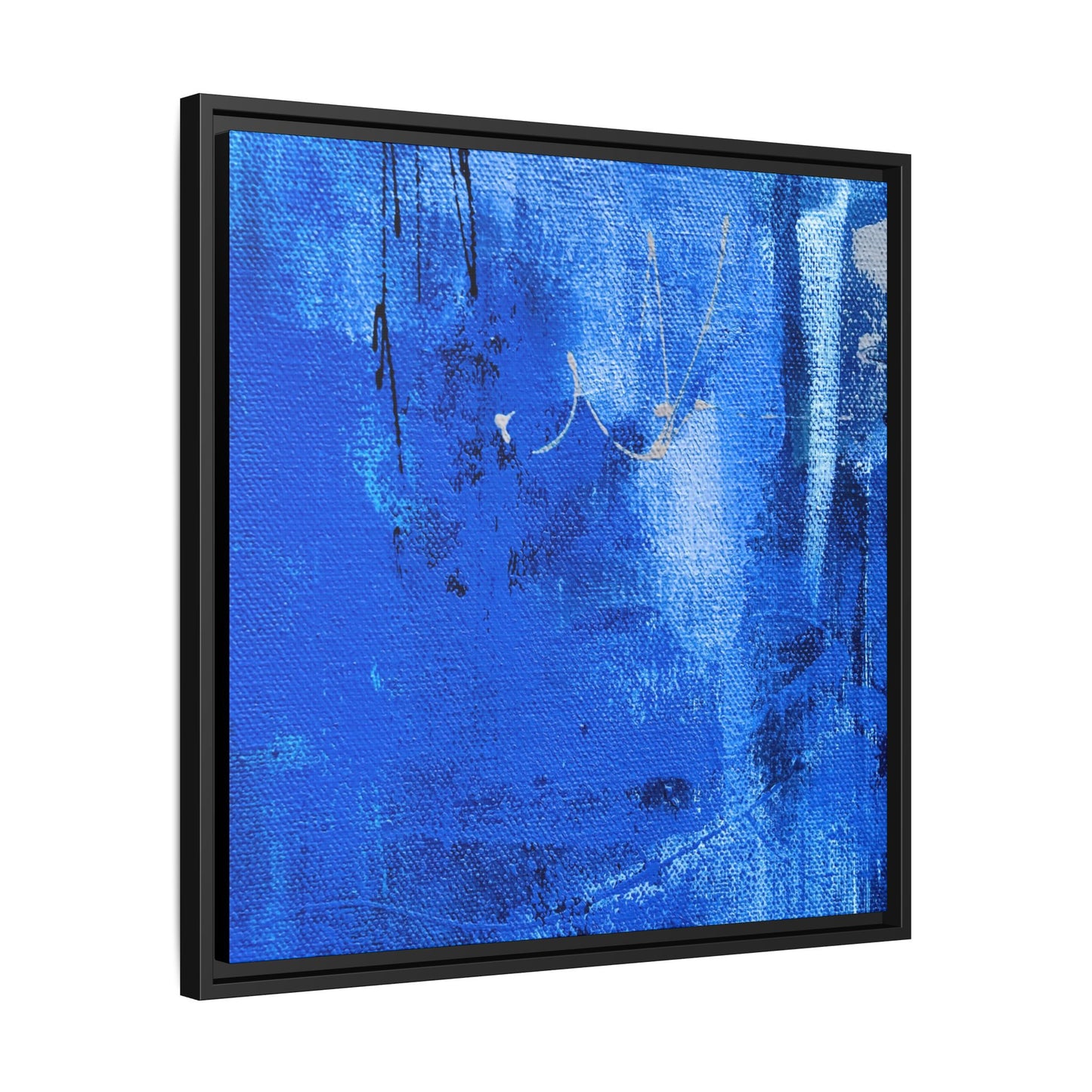 Tableau Beaux Arts Bleu Intense "Série Sign Collections" / Toile encadrée sur caisse américaine