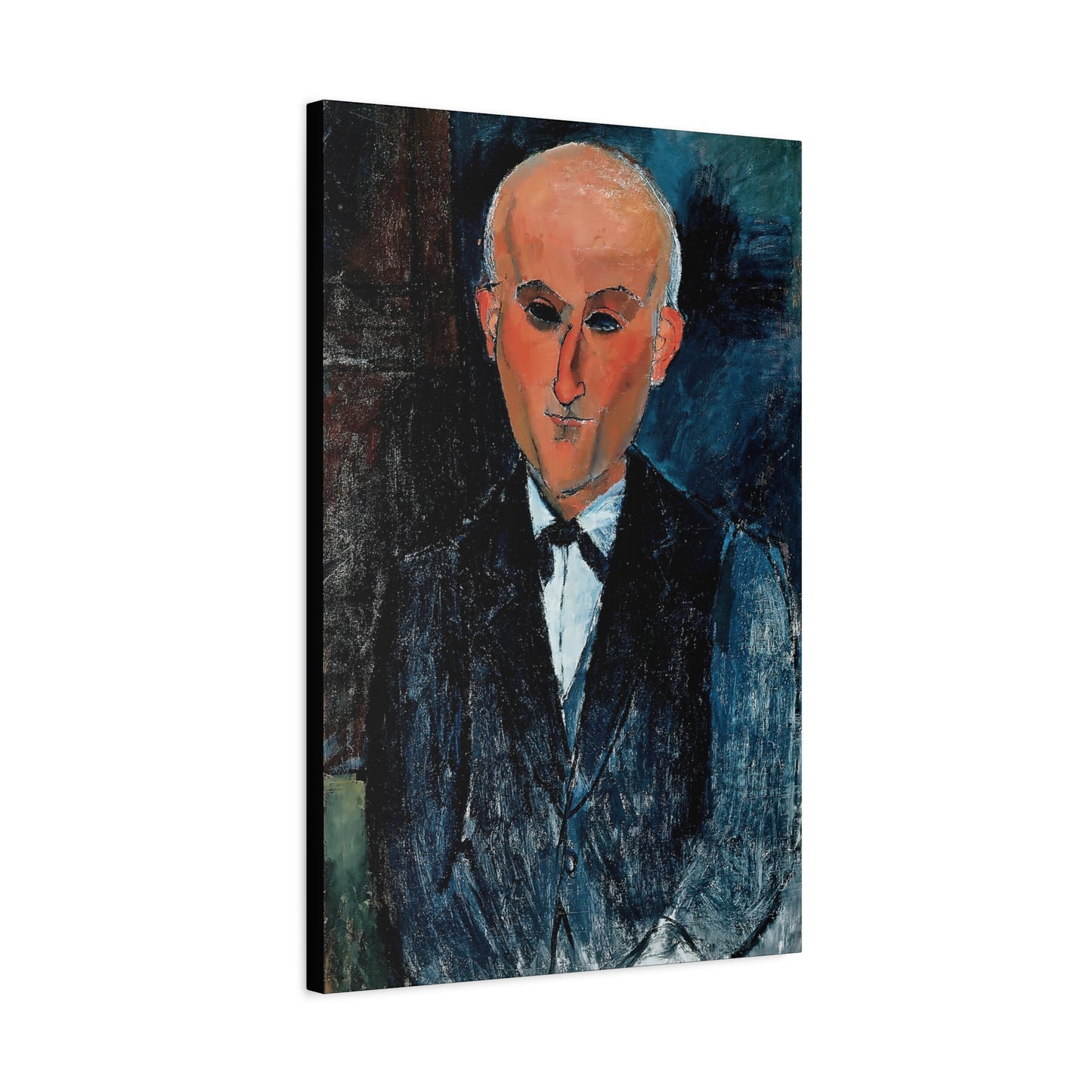Max Jacob (1876-1944) de 1911-1922 by Amedeo Modigliani / Reproduction Fine Art sur Toile / Flanc Large Epaisseur 3.2 cm - 1.25 inch