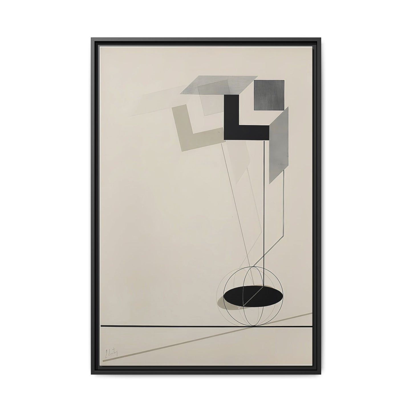 Kestnermappe Proun, Rob. Levnis and Chapman GmbH Hannover #2 (1923) by El Lissitzky / Toile encadrée sur caisse américaine