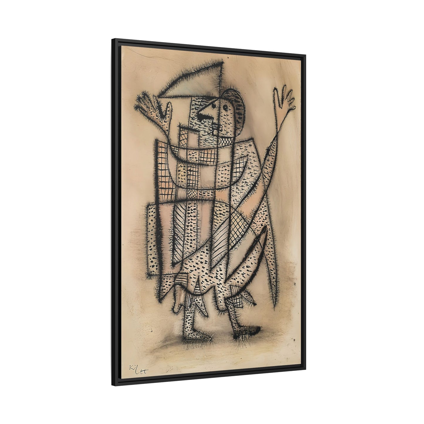 Maske mit Sense (1927) by Paul Klee / Toile encadrée sur caisse américaine