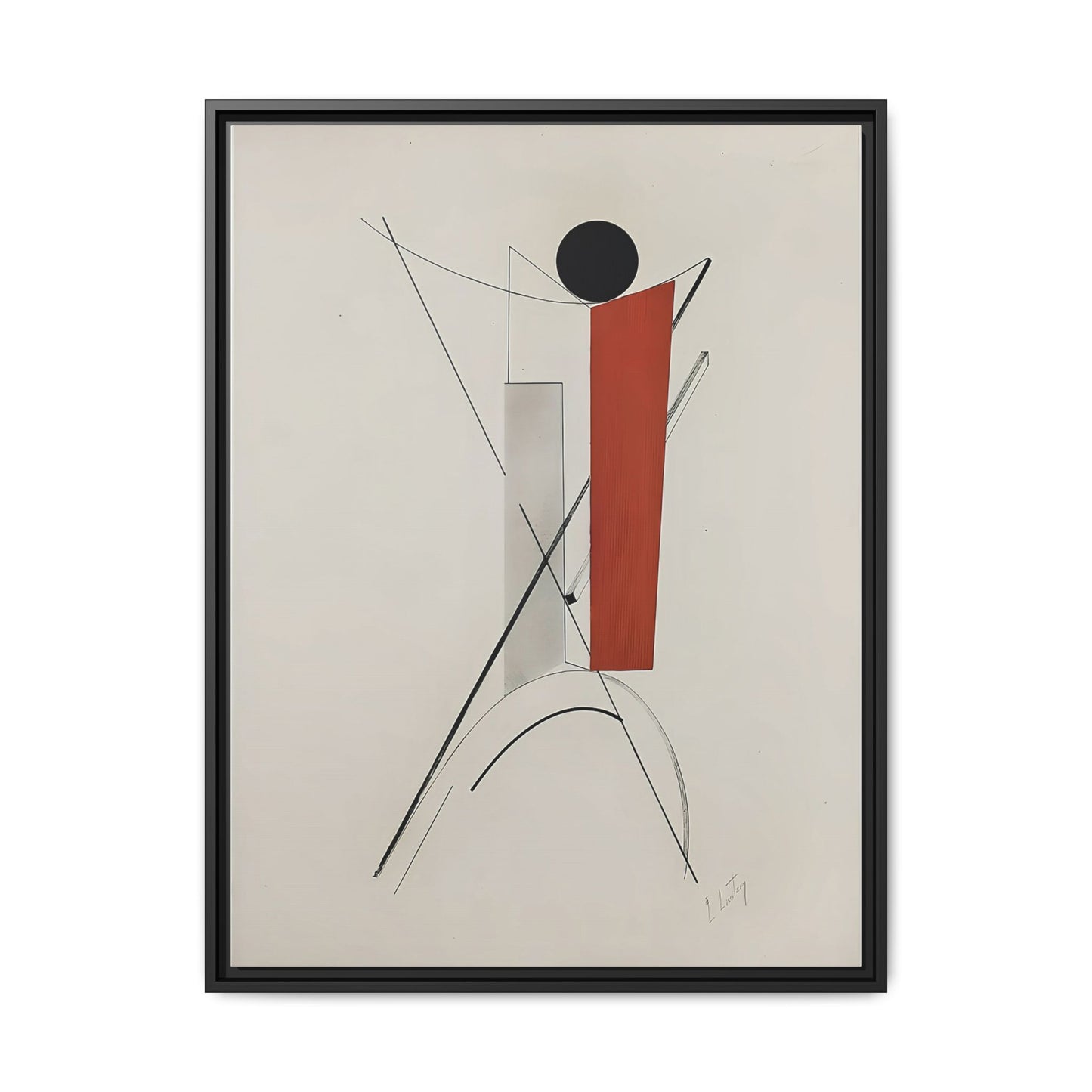 Kestnermappe Proun, Rob. Levnis and Chapman GmbH Hannover #3 (1923) by El Lissitzky / Toile encadrée sur caisse américaine
