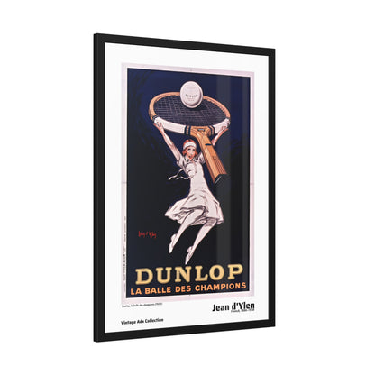 Dunlop, la balle des champions (1929) by Jean d'Ylen / Affiche Encadrée Série Vintage Ads Collection
